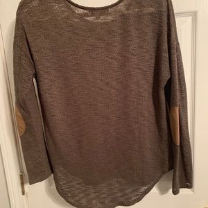 Brown top with suede elbow!